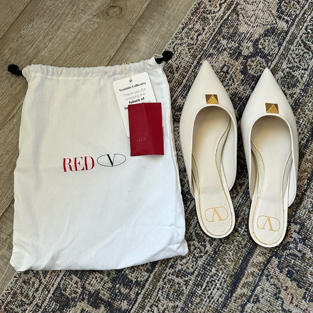 Valentino Rockstud Roman Mules